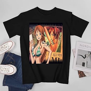 ONE PIECE LAKERS Tシャツ ナミ　ワンピース　アニメTシャツ Free Shipping + 20% Off] Nami Lakers X One Piece T-shirt